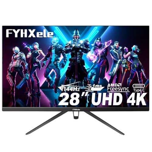 28 Inch 4K UHD Gaming Monitor 144Hz 1ms，IPS Monitor with HDR400